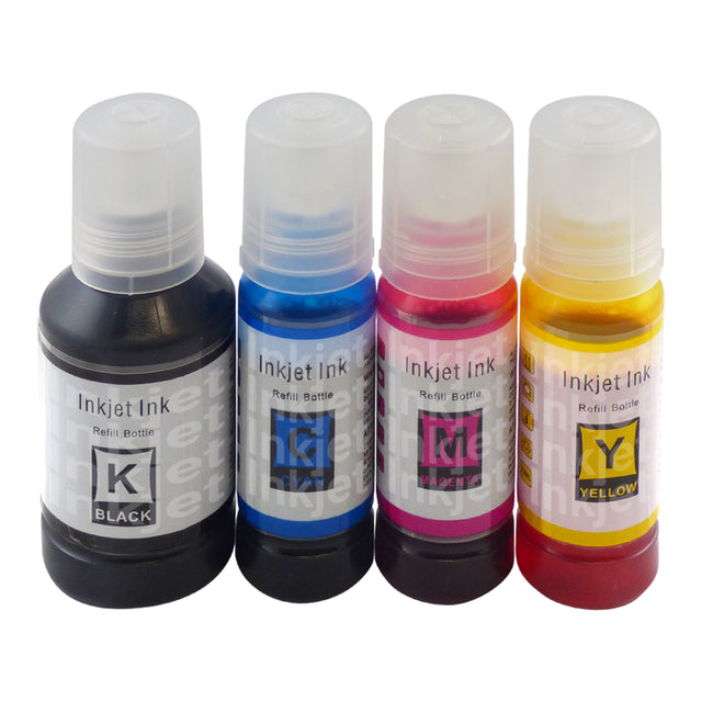 Bouteilles d'encre compatibles Epson Ecotank Pigment Multipack (1 Noir + 3 Couleurs)