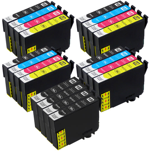 Cartouches d'encre Premium Compatibles Epson T18XL - OFFRE GROUPEE (4 noires + 4 multipacks) - Pack de 20 cartouches