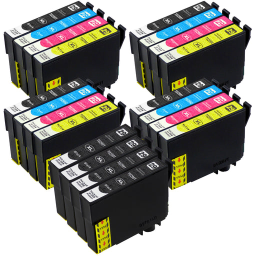 Cartouches d'encre Premium Compatibles Epson T29XL - OFFRE GROUPEE (4 noires + 4 multipacks) - Pack de 20 cartouches