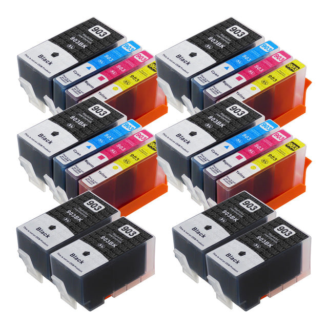 Cartouche d'encre compatibles HP 903XL Multipack (8 Noirs + 12 Couleurs)