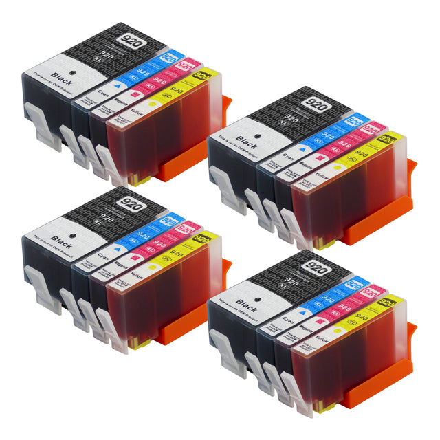 Cartouche d'encre compatibles HP 920XL Multipack (4 Noirs + 12 Couleurs)