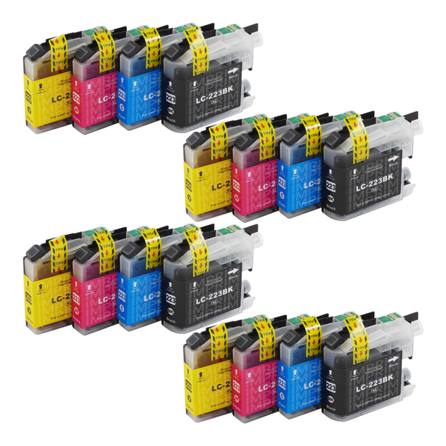 Cartouche d'encre compatibles Brother LC223XL Multipack (4 Noirs + 12 Couleurs)