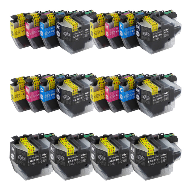 Cartouche d'encre compatibles Brother LC3217XL/LC3219XL Multipack (8 Noirs + 12 Couleurs)