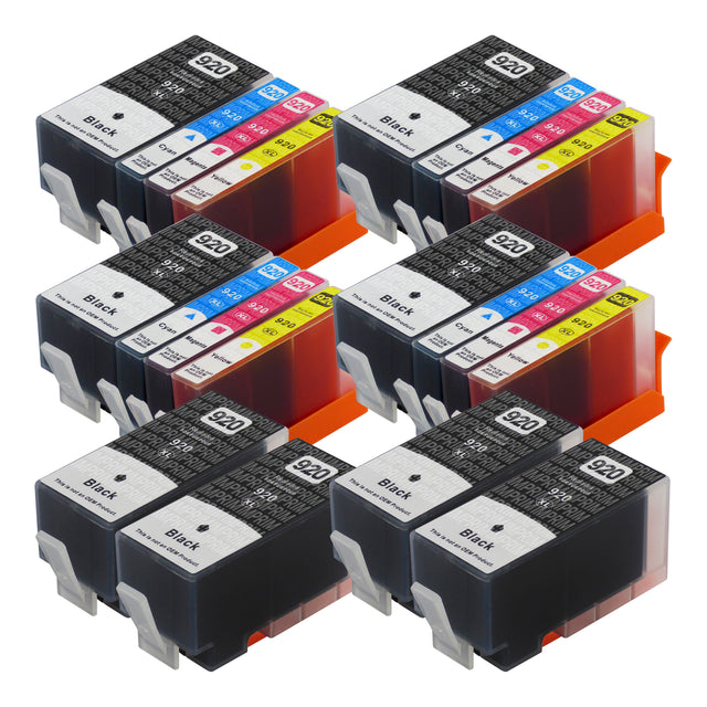 Cartouche d'encre compatibles HP 920XL Multipack (8 Noirs + 12 Couleurs)