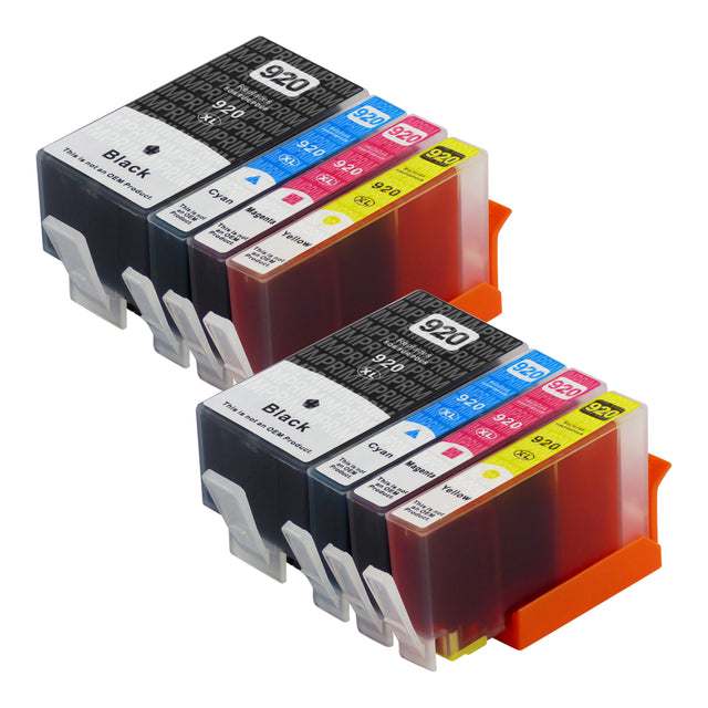 Cartouche d'encre compatibles HP 920XL Multipack (2 Noirs + 6 Couleurs)