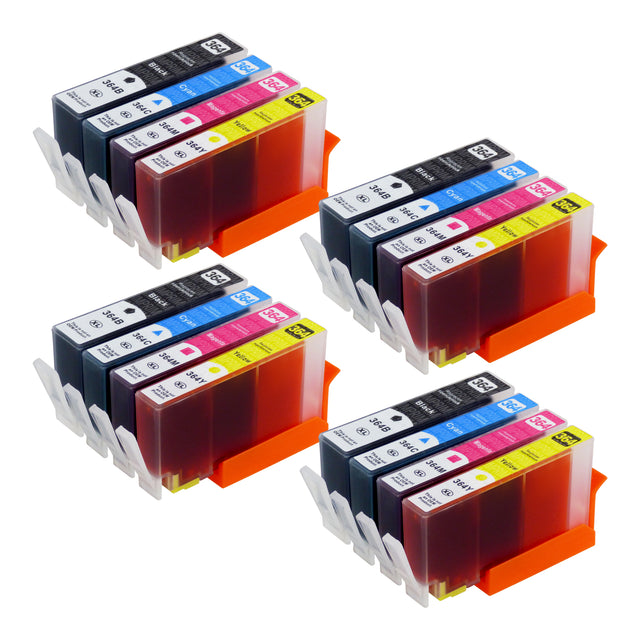 Cartouche d'encre compatibles HP 364XL Multipack (4 Noirs + 12 Couleurs)