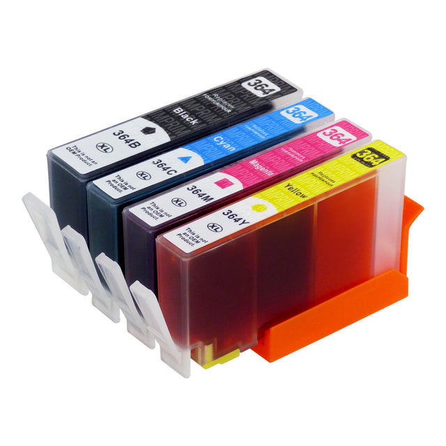 Cartouche d'encre compatibles HP 364XL Multipack (1 Noir + 3 Couleurs)