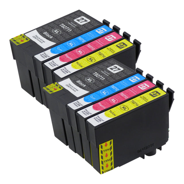 Cartouche d'encre compatibles Epson T27XL Multipack (2 Noirs + 6 Couleurs)