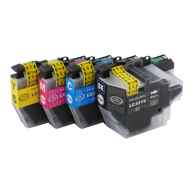 Cartouche d'encre compatibles Brother LC3217XL/LC3219XL Multipack (1 Noir + 3 Couleurs)