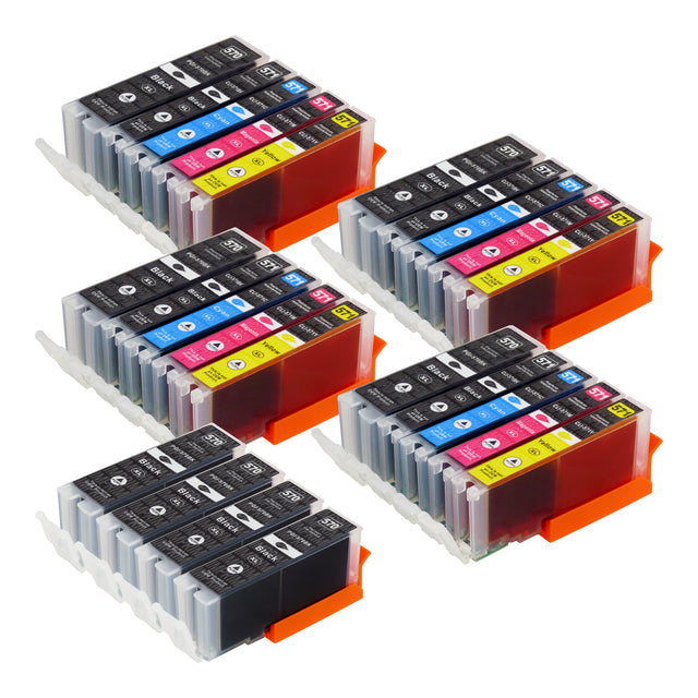 Cartouche d'encre compatibles Canon PGI-570XL/CLI-571XL Multipack (12 Noirs + 12 Couleurs)