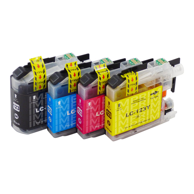 Cartouche d'encre compatibles Brother LC123XL Multipack (1 Noir + 3 Couleurs)