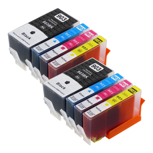 Cartouche d'encre compatibles HP 903XL Multipack (2 Noirs + 6 Couleurs)