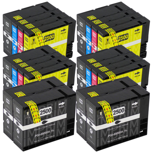 Cartouches d'encre Premium Compatibles Canon PGI-2500XL - OFFRE GROUPEE (4 multipacks + 4 noires) - Pack de 20 cartouches